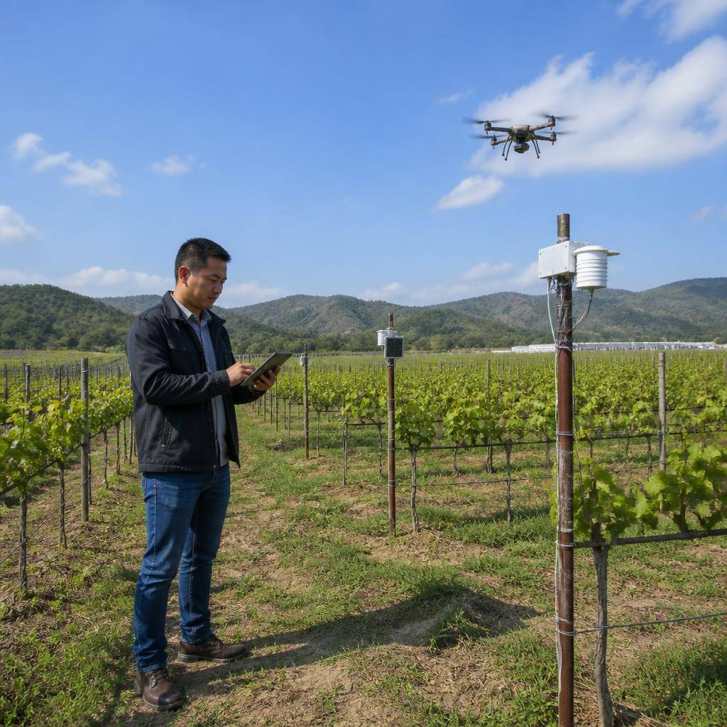 ไร่องุ่นยุคใหม่กำลังเปลี่ยนไปอย่างไรด้วยเทคโนโลยี AI และ Smart Farming